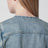 Jeansjacke mit tiefem V-Ausschnitt aus Denim, hellblau