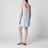 Abito sottoveste Taped in cupro azzurro chiaro