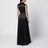 Langes schwarzes Viskosekleid