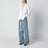 Deep V-neck cotton poplin shirt in white