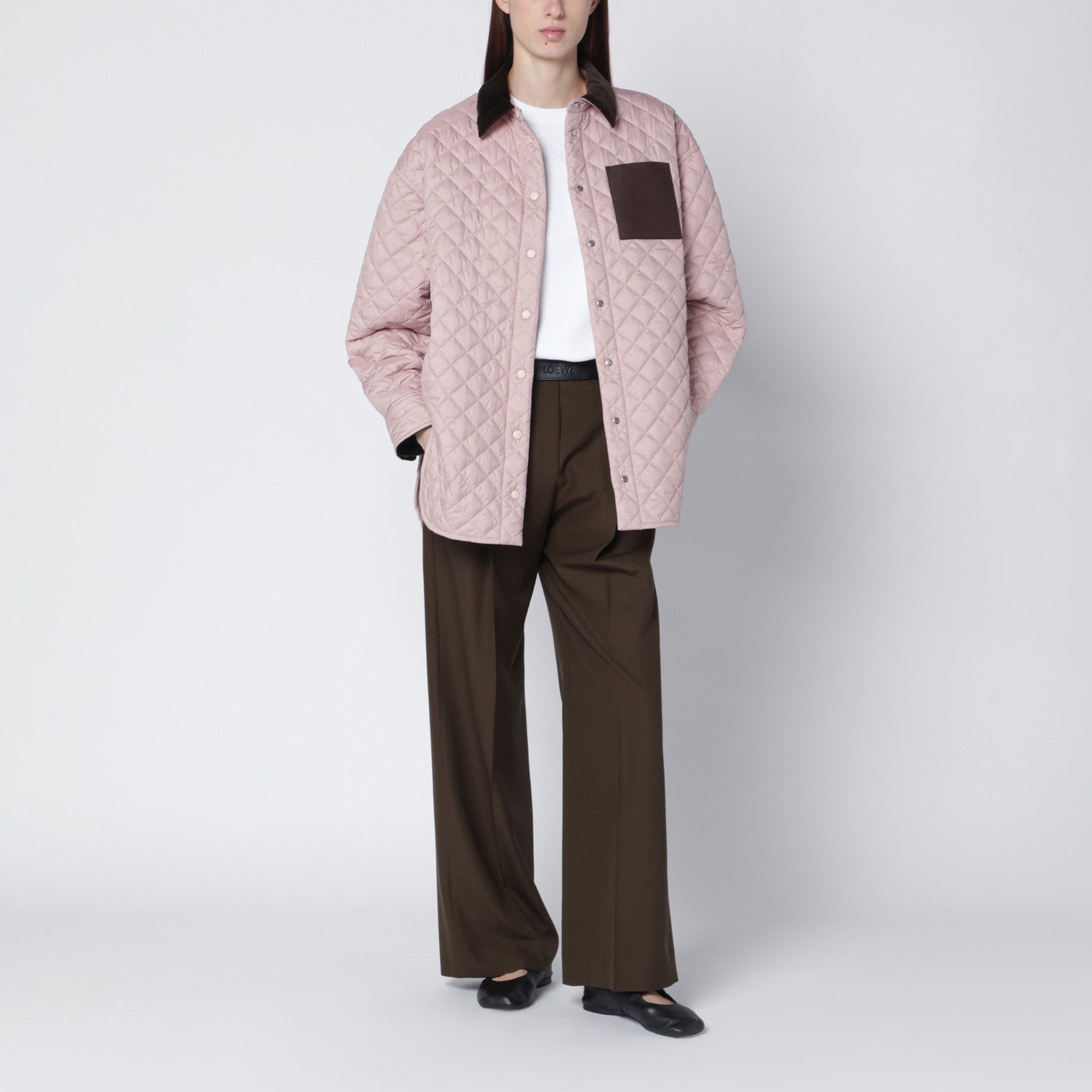 Light pink quilted jacket