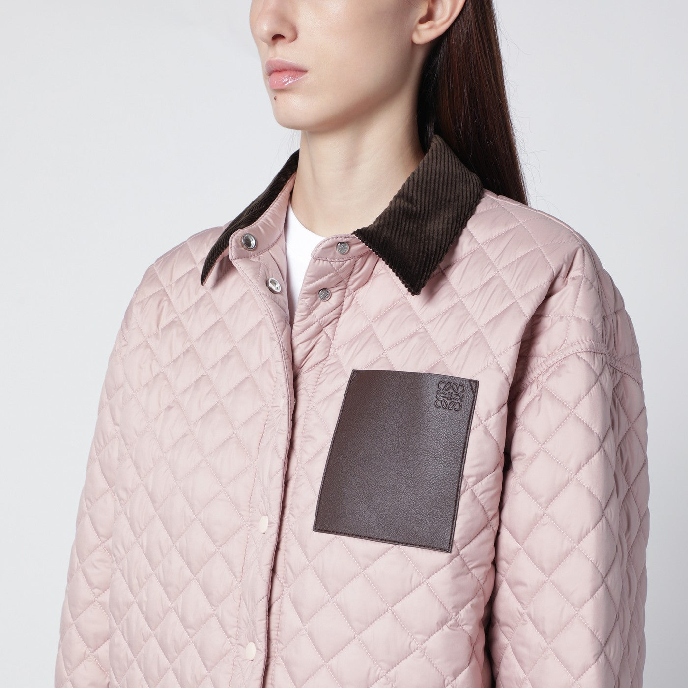Light pink quilted jacket
