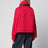 Giacca corta con zip in cotone e seta rossa