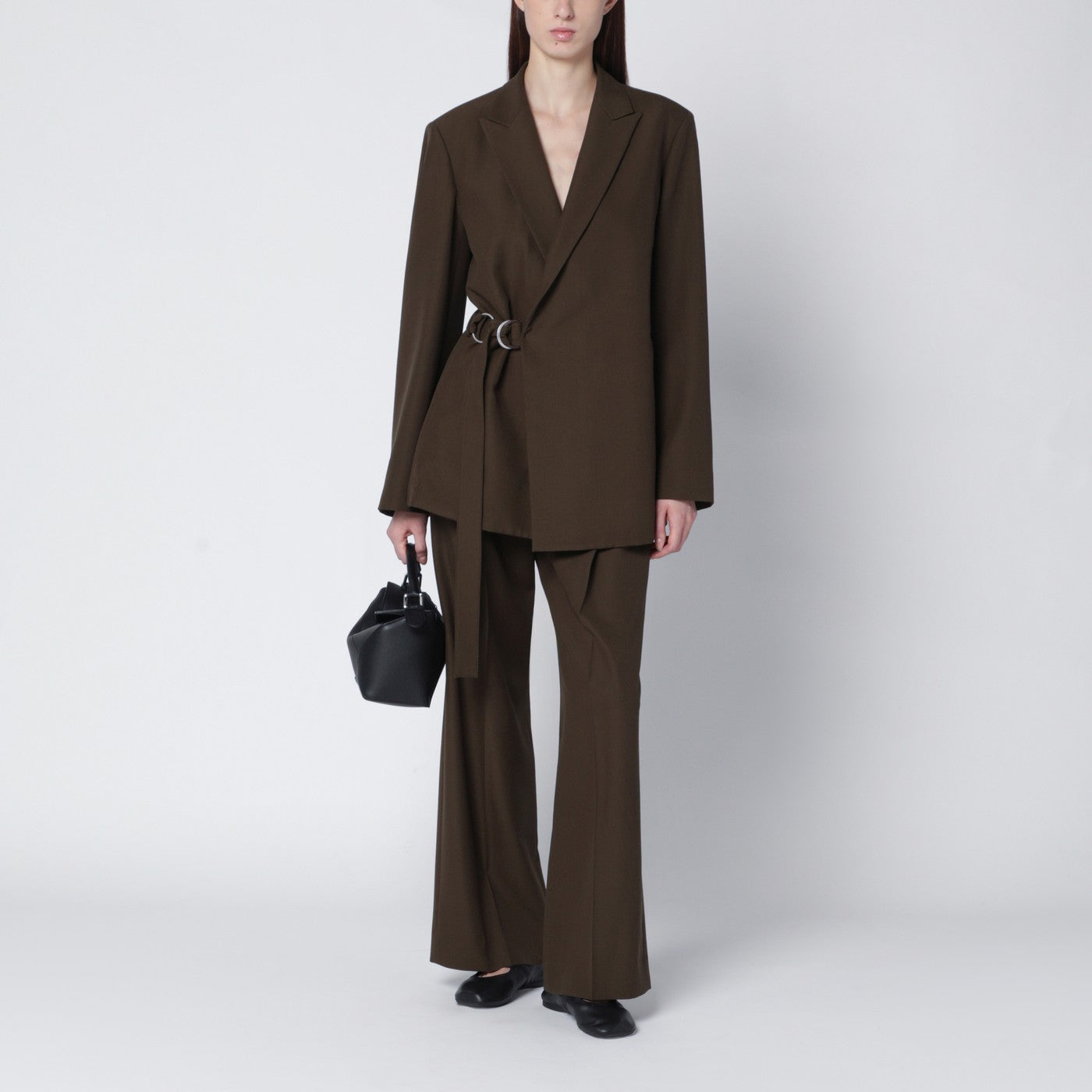 Khaki green wool trousers