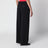 Elasticated wool trousers in black