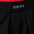 Elasticated wool trousers in black