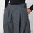 Anthrazitgraue Mélange-Hose aus Wolle