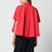 Camicia a trapezio rossa in cotone