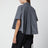 Camicia a trapezio a quadri in cotone tecnico