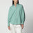 Camicia verde a righe in cotone