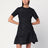 Black mini dress with draping