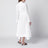 White Draped Silk Dress