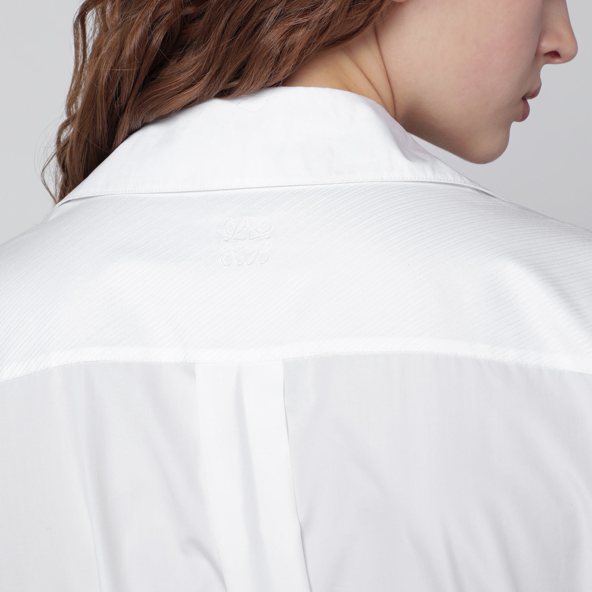 White Draped Silk Dress