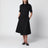 Schwarzes Hemdblusenkleid aus Baumwolle