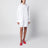 Robe chemisier courte en popeline de coton blanche