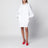 Robe chemisier courte en popeline de coton blanche