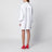 Robe chemisier courte en popeline de coton blanche