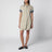 Abito a portafoglio corto in cotone e seta beige