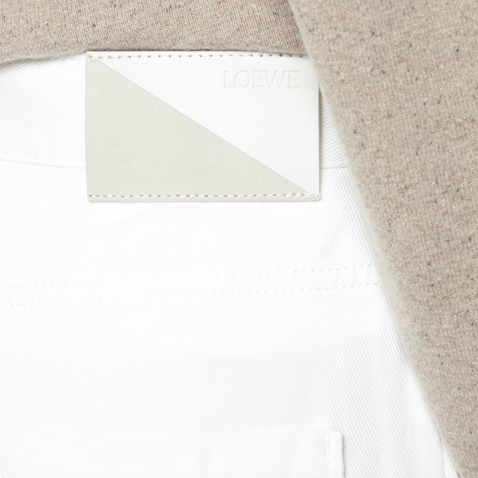 Jean baggy Anagram en denim de coton blanc