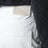 White baggy jeans in cotton denim