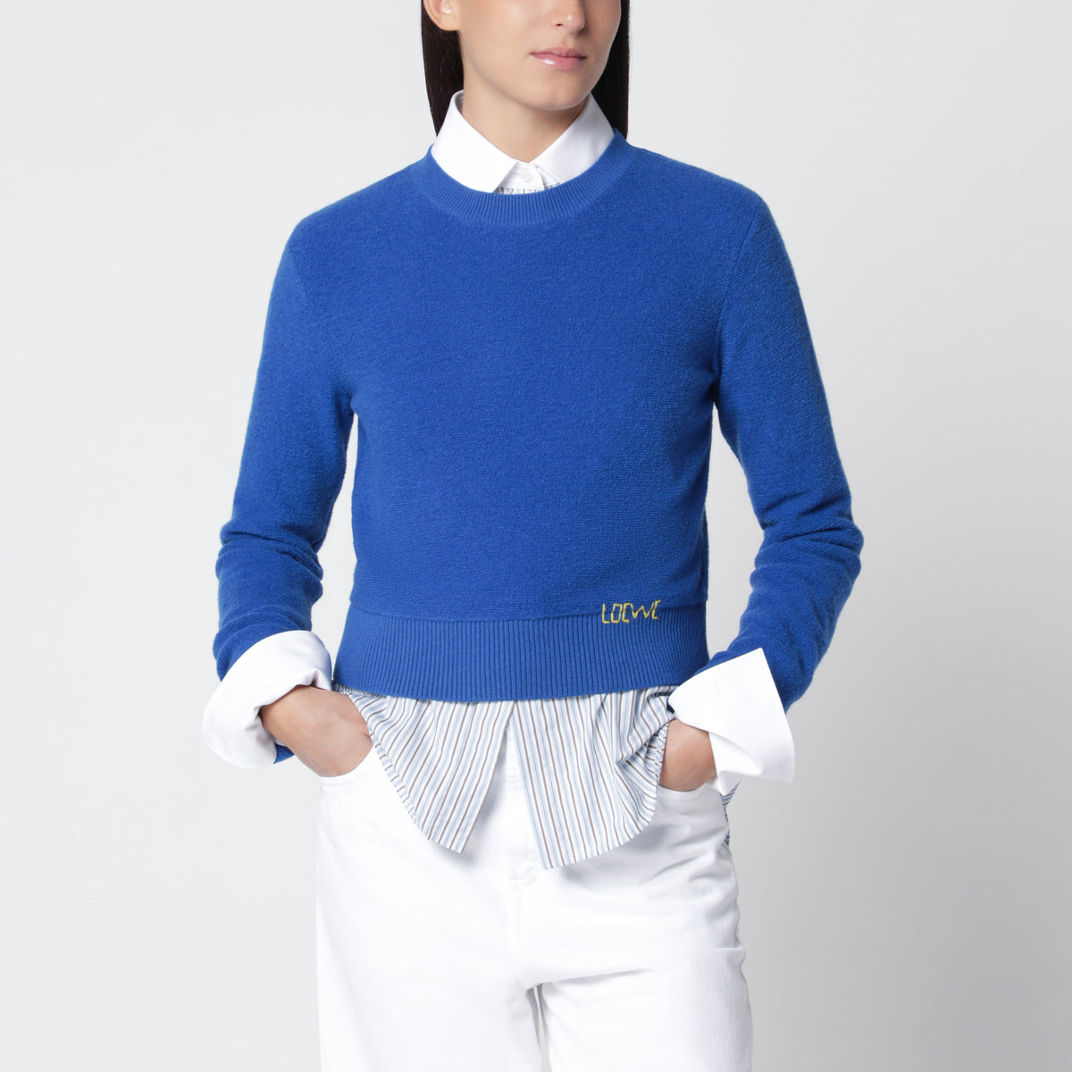 Indigo blue wool sweater