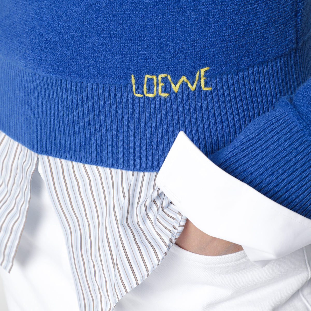 Indigo blue wool sweater