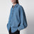 Chemise en denim de coton lavé bleu clair