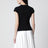 Black small-fit cotton-blend T-shirt