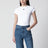 Weiße Small-Fit T-Shirt aus Baumwollmischung