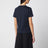 T-shirt blu navy in cotone con ricamo logo