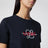 T-shirt blu navy in cotone con ricamo logo
