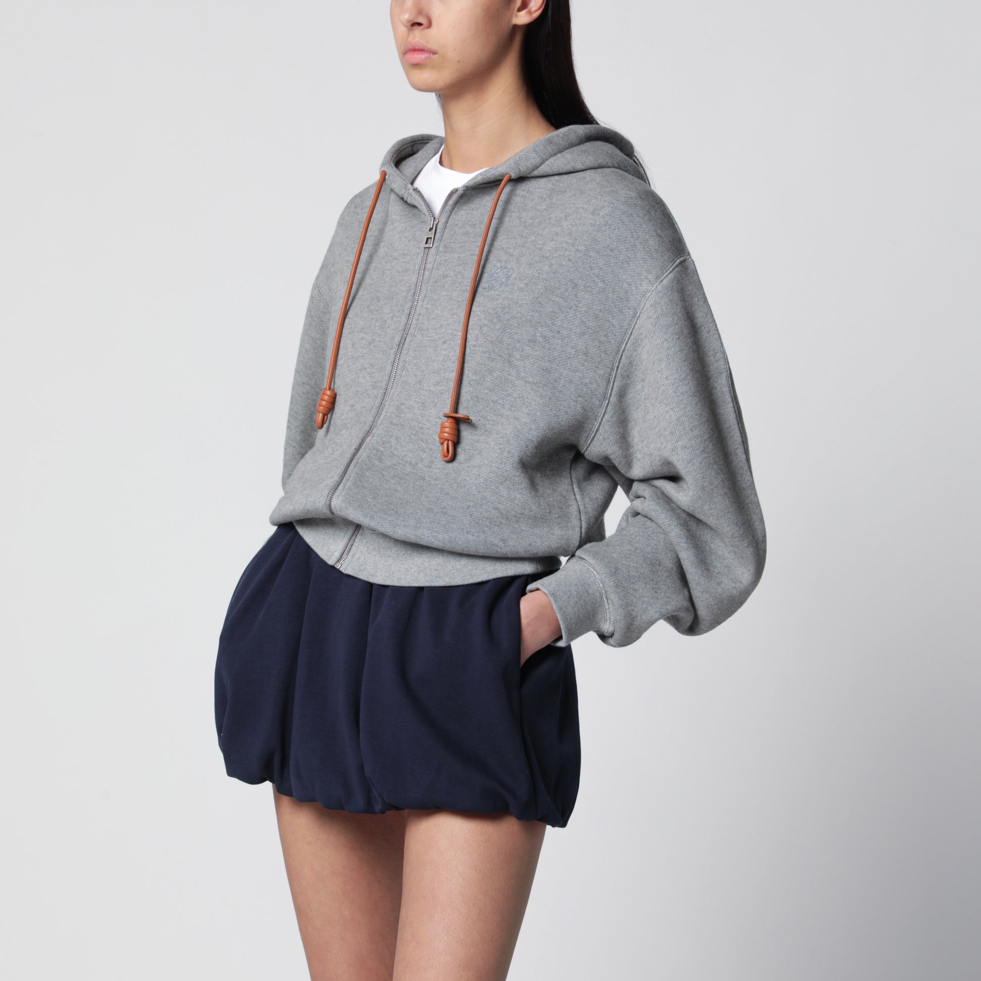 Felpa Flamenco grigia in cotone e cashmere