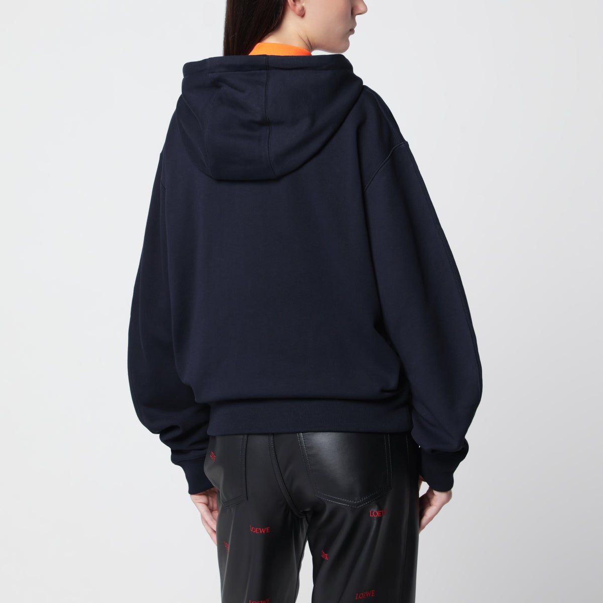 Flamenco Navy Blue Cotton Hoodie