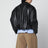 Schwarze Bikerjacke aus Leder