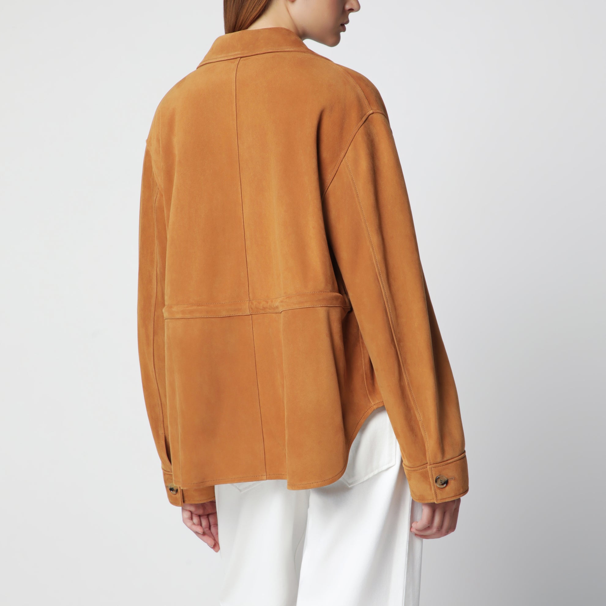 Light brown suede workwear jacket