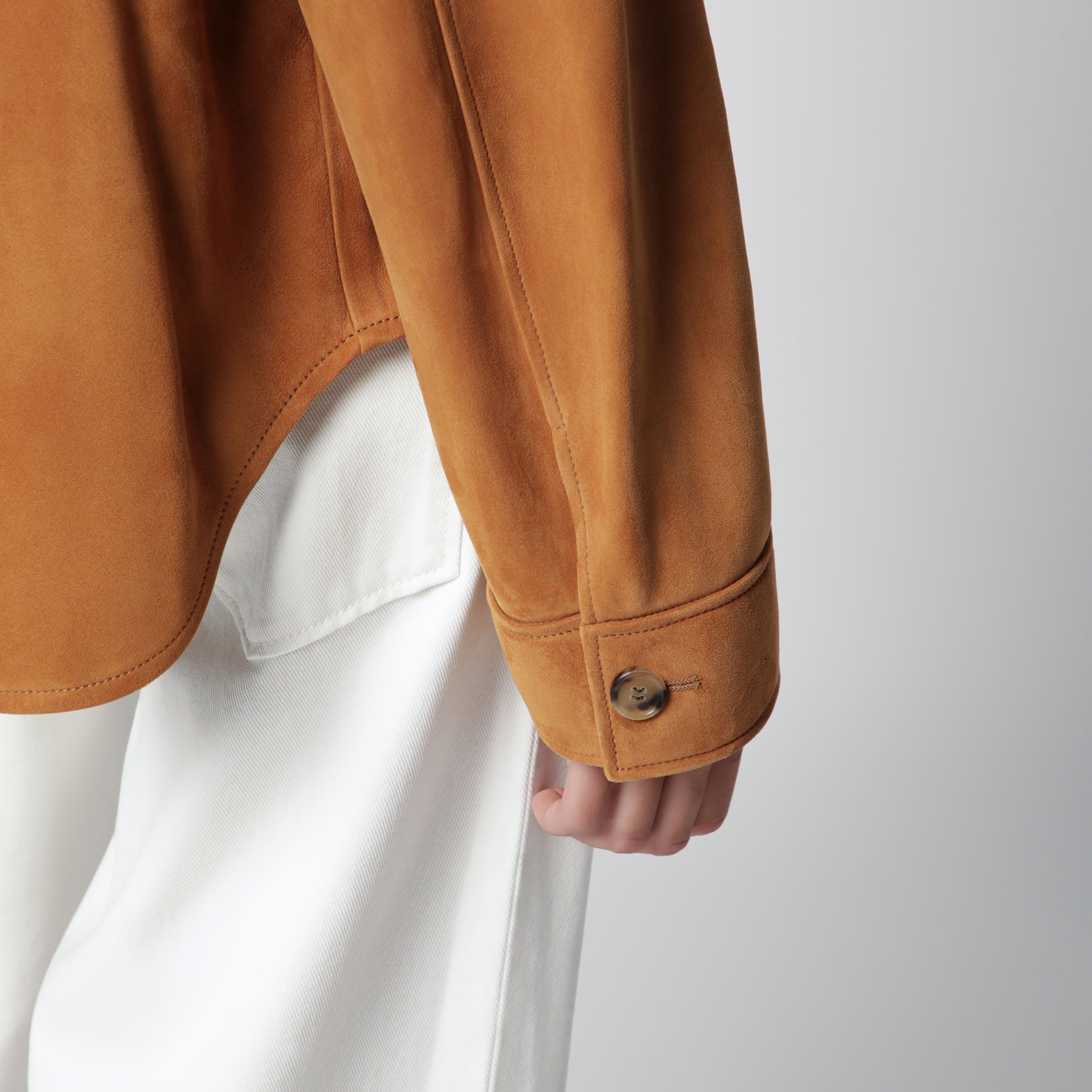 Light brown suede workwear jacket