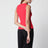 Top Anagram aus gerippter Stretch-Viskose in Rot