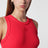 Top Anagram aus gerippter Stretch-Viskose in Rot