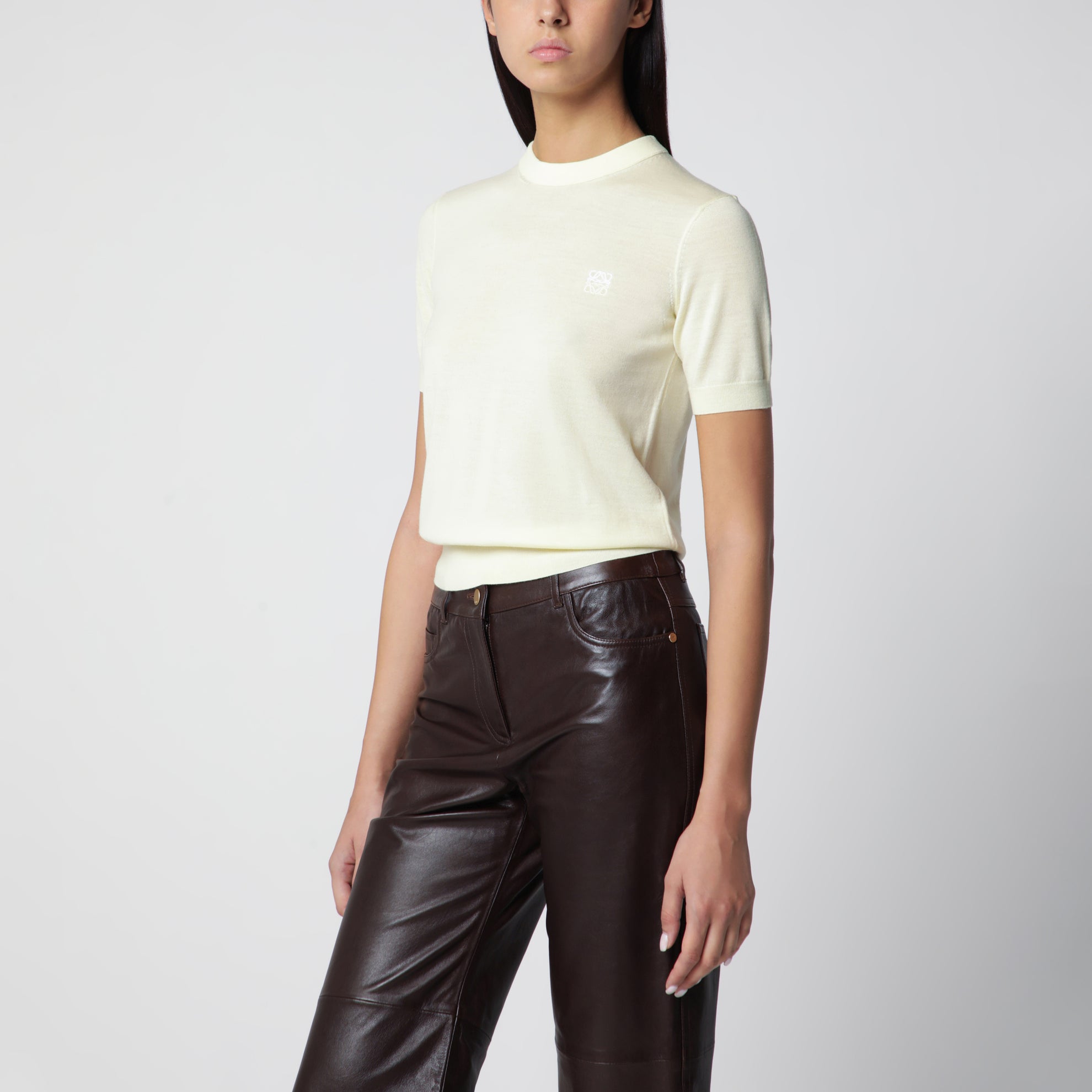 Maglia in lana giallo chiaro