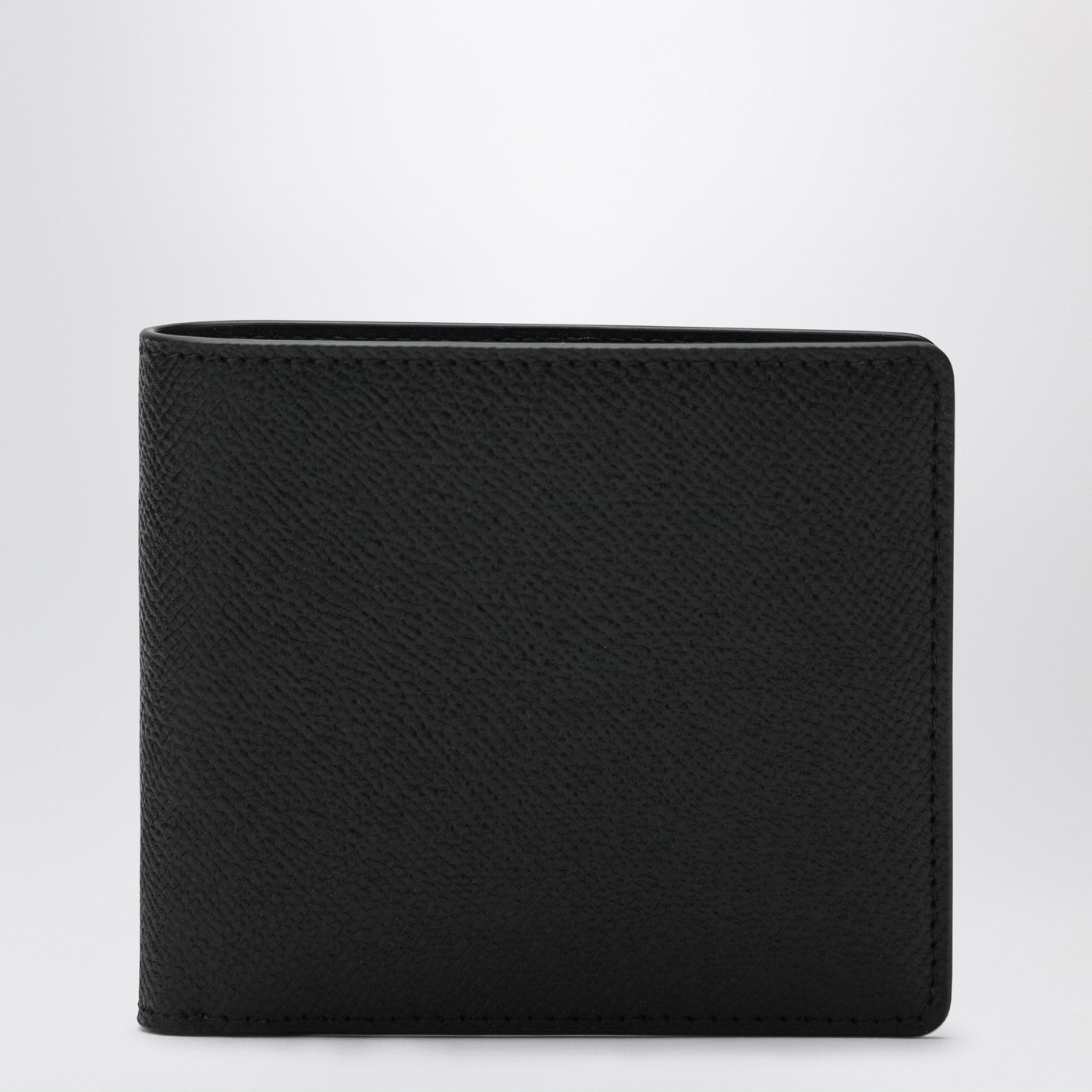 Portefeuille bi-fold noir en cuir