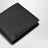 Portefeuille bi-fold noir en cuir