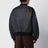 Dark grey reversible bomber in nylon
