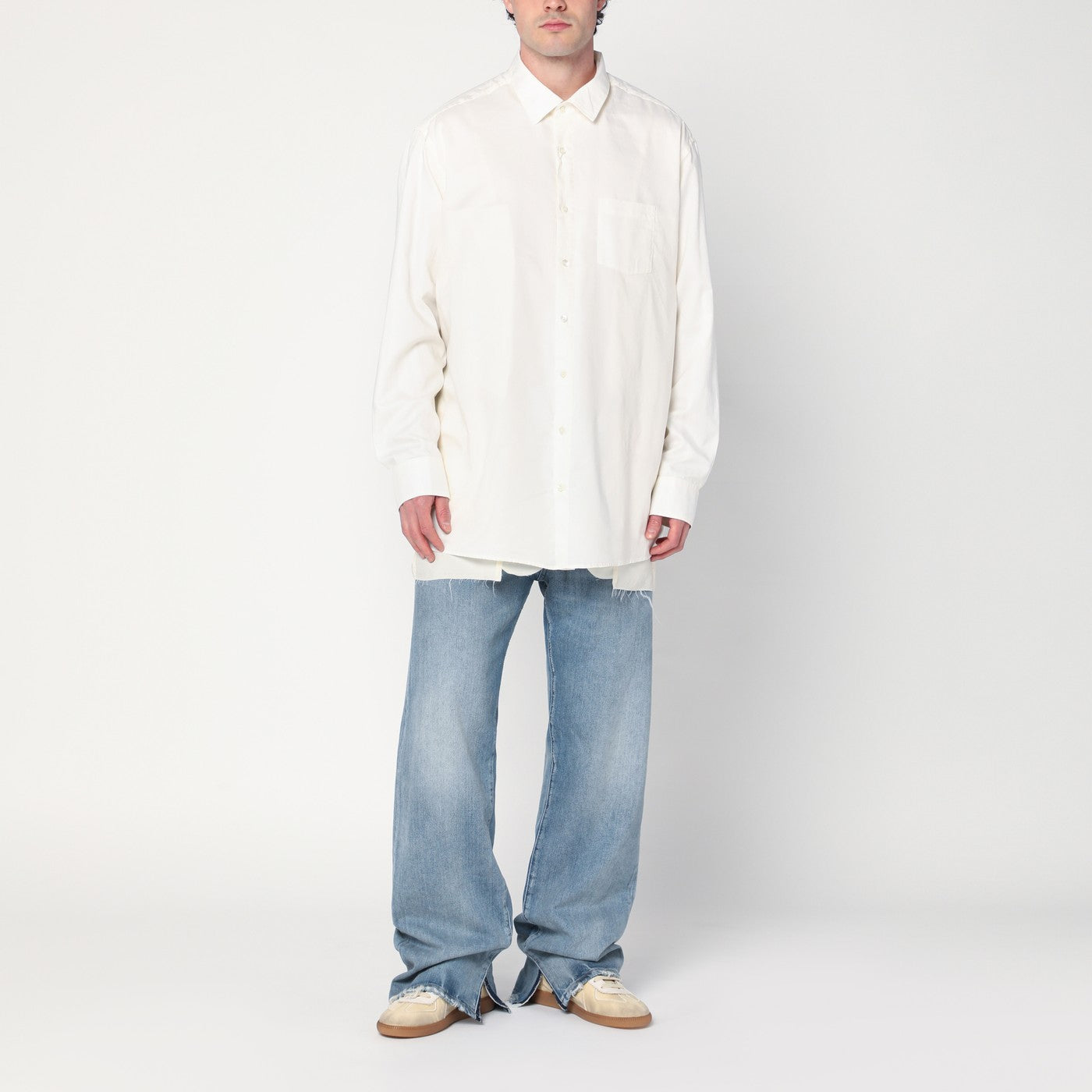 Reversible shirt Anonymity of the Lining in écru