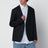 Minimalistische Jacke in Navy aus Schurwolle