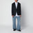 Minimalistische Jacke in Navy aus Schurwolle