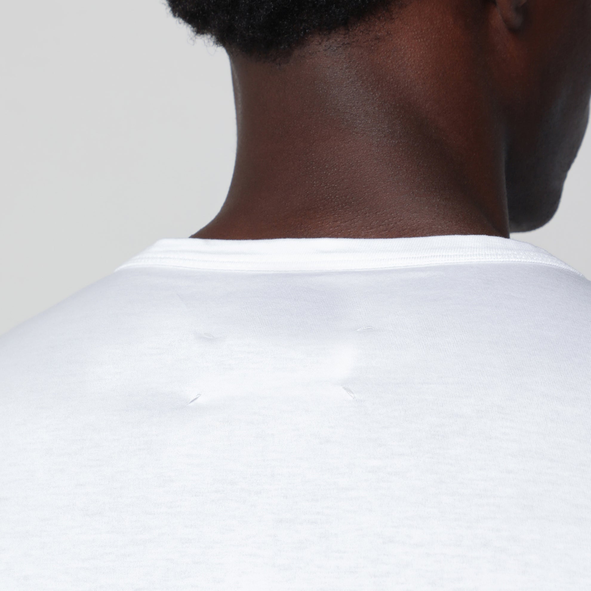 Weißes Baumwoll-T-Shirt mit Logo