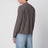 Maglione girocollo in lana Mud/Ecru