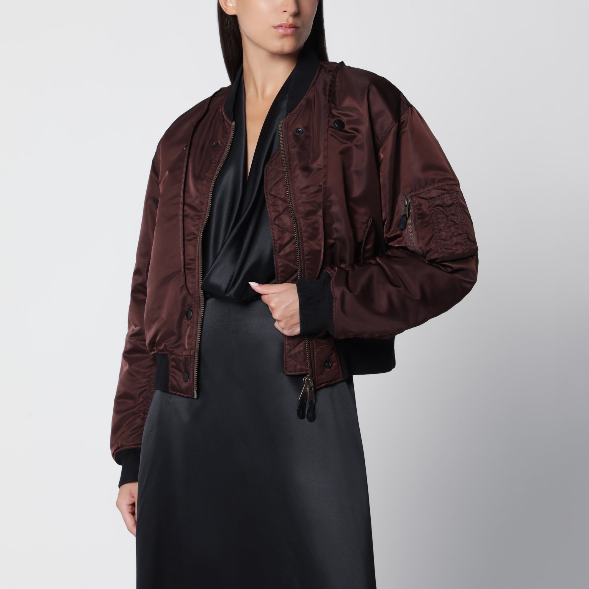 Blouson MA-1 réversible marron foncé