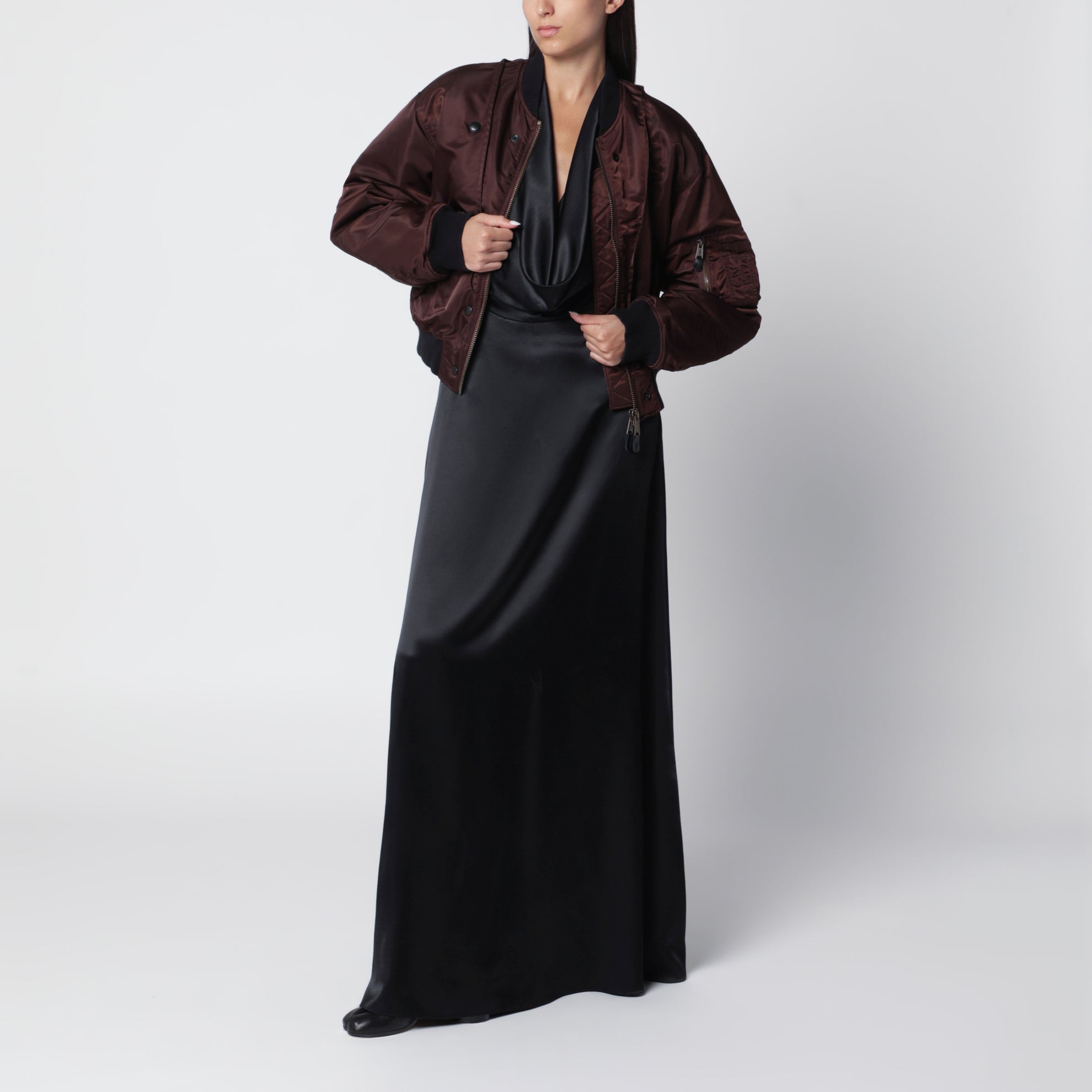 Blouson MA-1 réversible marron foncé