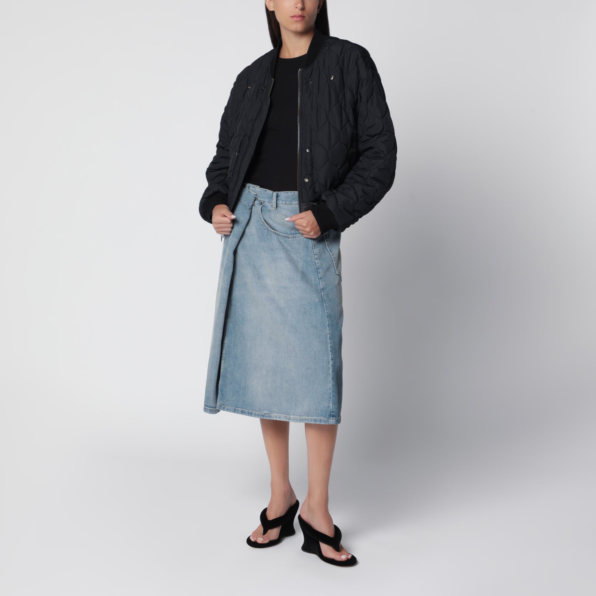 Reversible dark grey MA-1 jacket